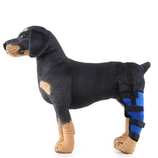 HJ19 Pet Surgery Rehabilitation Back Leg Protector Walking Aids, Size: M(Blue Left Back Leg)