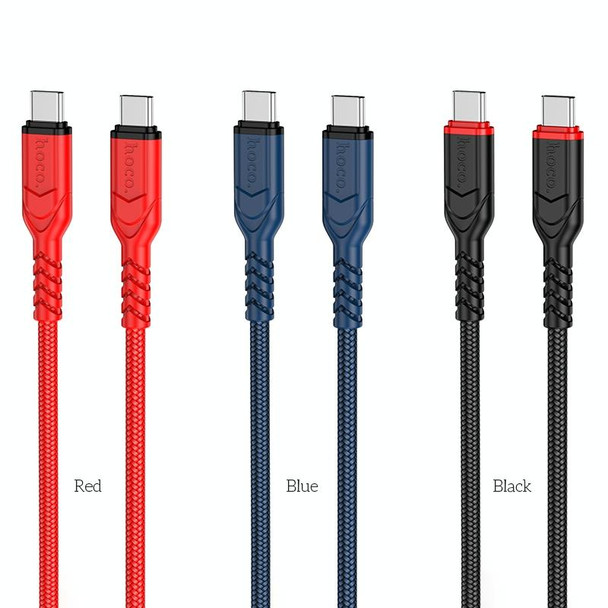 hoco X59 Victory 60W USB-C / Type-C to USB-C / Type-C Charging Data Dable, Length:2m(Red)