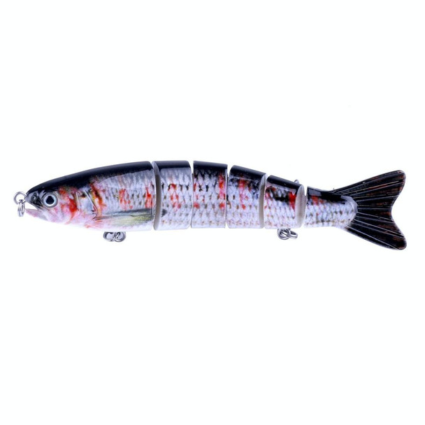 HENGJIA JM026 6# 12.7cm 22g Multi-section Plastic Hard Baits Artificial Fishing Lures with Treble Hook, Random Color Delivery