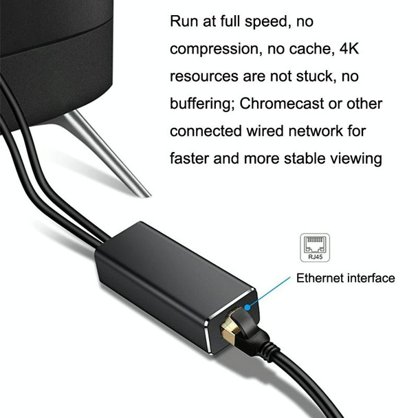 RJ45 Micro USB to 100M Ethernet Adapter Steady Watch Video