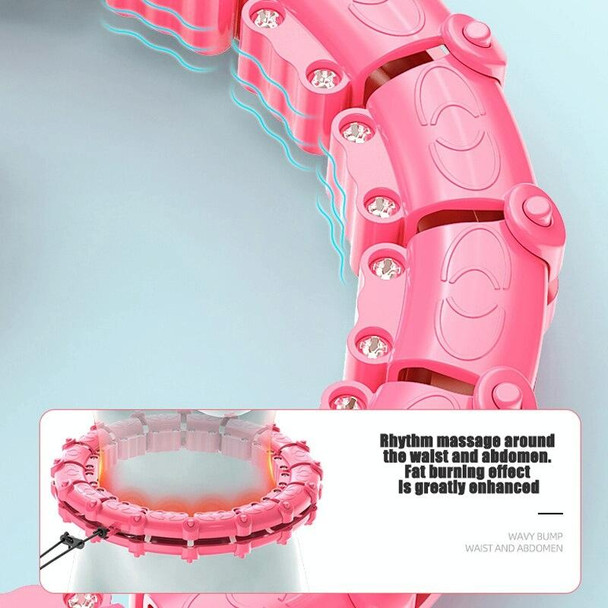 Smart Thin Waist Ring Women Will Not Fall Off Detachable Abdominal Ring Fitness Equipment, Size: 21 Knots(Coral Pink)