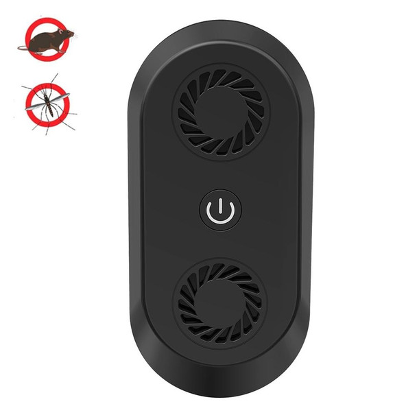 Ultrasonic Mosquito Repellent Multifunctional Electronic Insect Repellent EU Plug(Black)