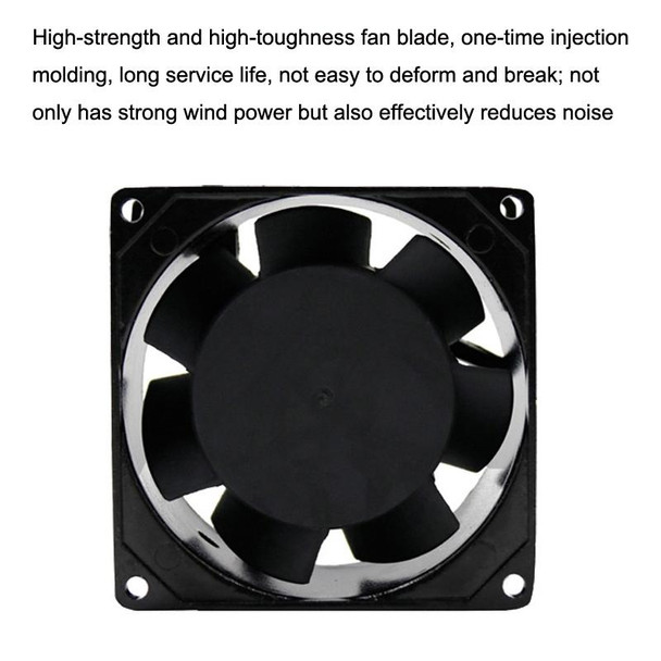 SMUOM SF8025AT 110V Oil Bearing 8cm Silent Chassis Cabinet Cooling Fan