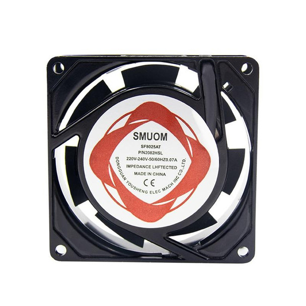 SMUOM SF8025AT 110V Oil Bearing 8cm Silent Chassis Cabinet Cooling Fan