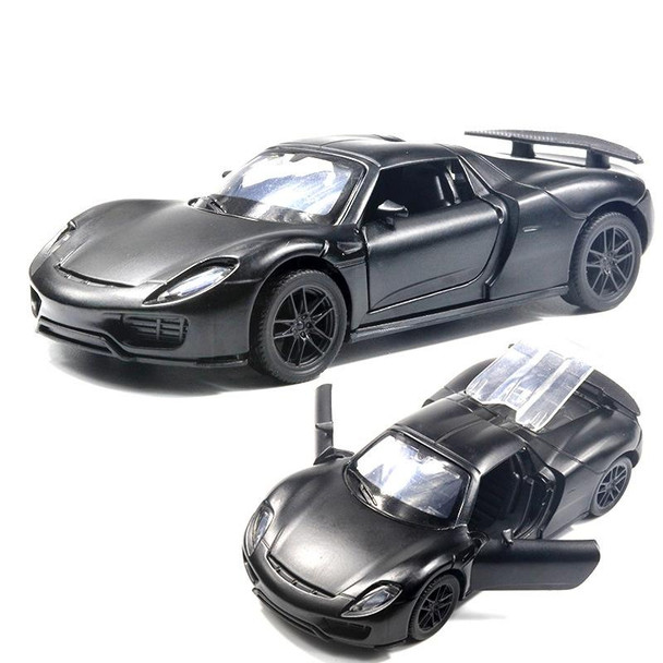 1:36 Three-door Open Alloy Sports Car Model Pull Back Car Boy Toy(Gem Black)