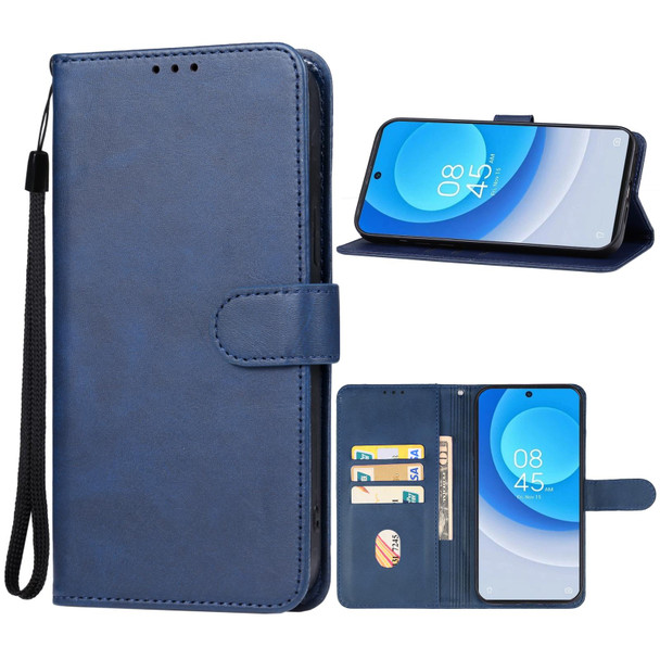 For Tecno Camon 20 Pro 4G Leatherette Phone Case(Blue)