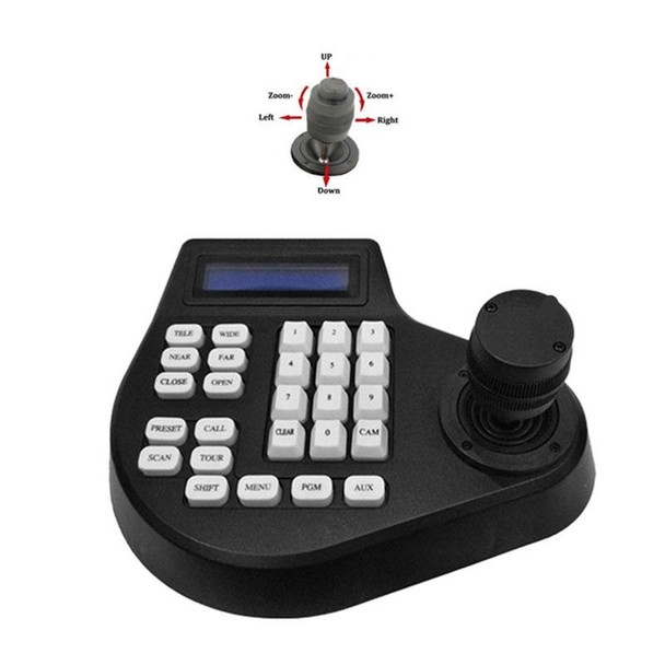 8003H Analog Coaxial Dome Control Keyboard RS485 PTZ, Specification:3 Axis(UK Plug)