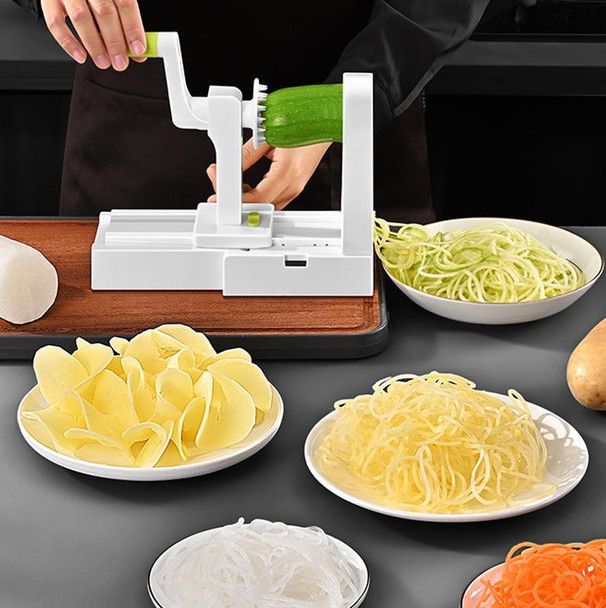 Grater Vegetable Potato Spiral Slicer Whirlwind Fruit Vegetable Spiral Machine, Color: White