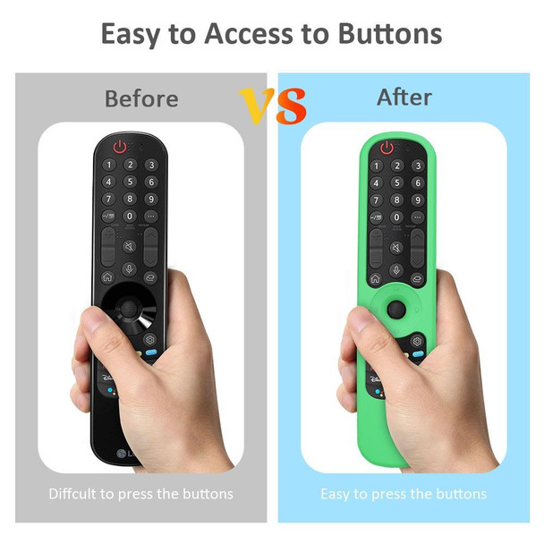 For LG AN-MR21GC / AN-MR21N / AN-MR21GA TV Remote Control Silicone Case(Black)