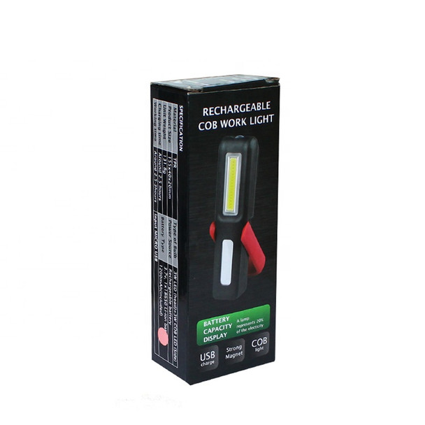 Portable COB LED Flashlight Rechargeable Magnet LED Work Light