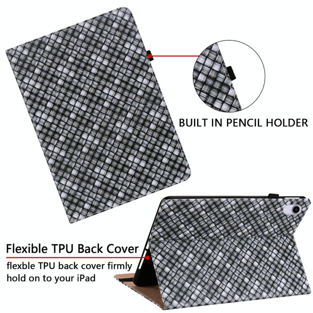 Color Weave Smart Leatherette Tablet Case - iPad 10.2 2019/Air 2019/10.5/10.2 2020/2021(Black)