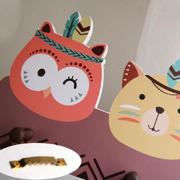 Creative Decorative Coat Hook Cartoon Animal Hanger Free Punching Coat Hook(Pink Animais)