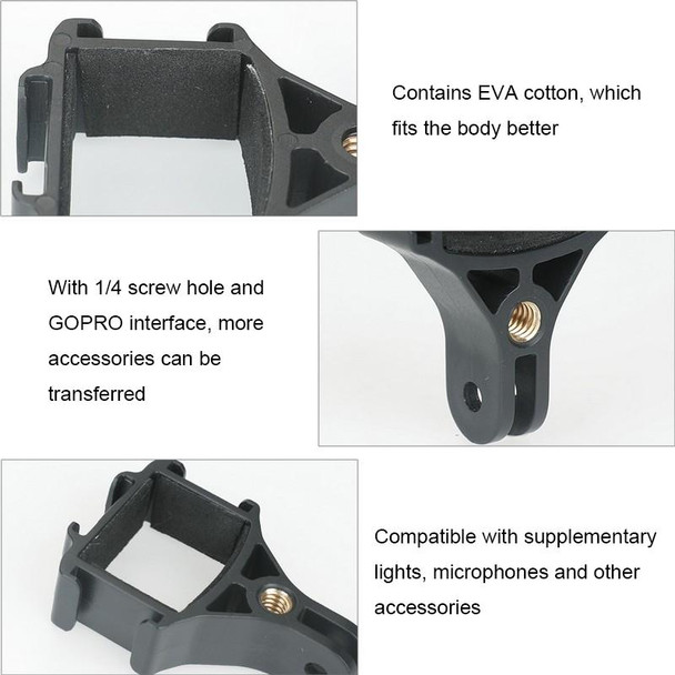 Bracket+Adapter RCSTQ for DJI Pocket 2 Expansion Adapter Holder Camera Fixed Connection Accessories