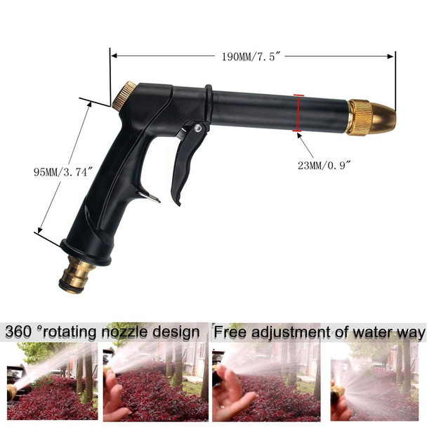 Car / Household Portable High Pressure Wash Water Gun Garden Irrigation(Black)