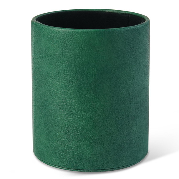 PU Leather Tool Storage Box Desktop Pen Holder(Dark Green)