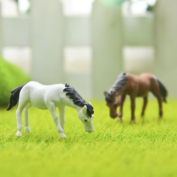 6pcs Horse Figure DIY Micro-landscape Landscaping Doll Desktop Decoration Ornaments(Coffee)