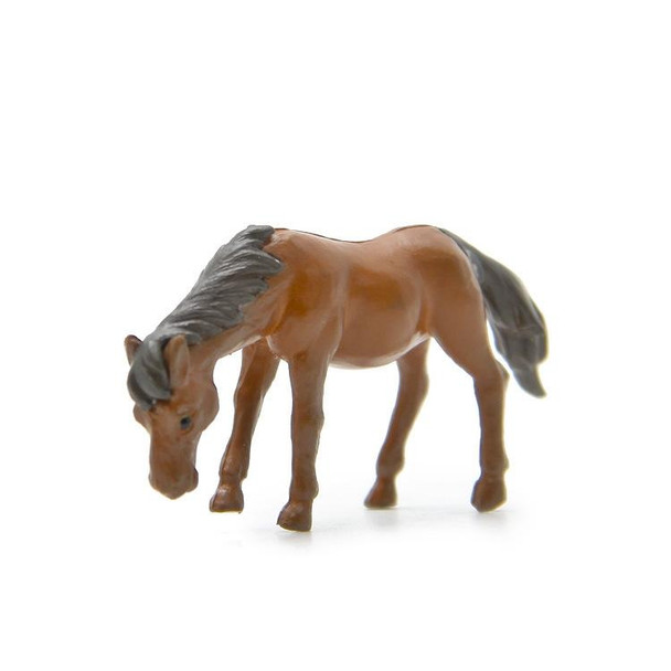 6pcs Horse Figure DIY Micro-landscape Landscaping Doll Desktop Decoration Ornaments(Coffee)