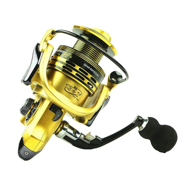 YUMOSHI XF7000 Full Metal Swing Arm Metal Head Fishing Reel(Gold)