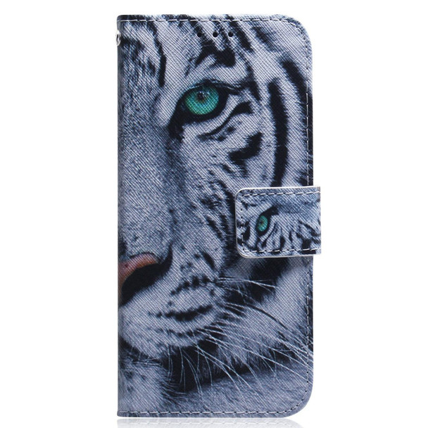 For Xiaomi Redmi 12 Coloured Drawing Flip Leather Phone Case(Tiger)