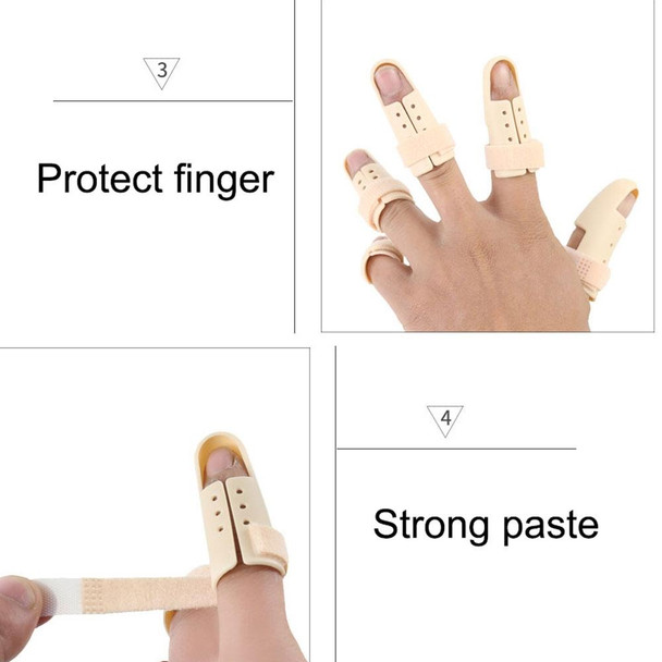 4 PCS Finger Splint Brace Adjustable Finger Support Protector - Fingers Arthritis Joint Finger Injury, Specification: No. 1: 42-48mm(Complexion)