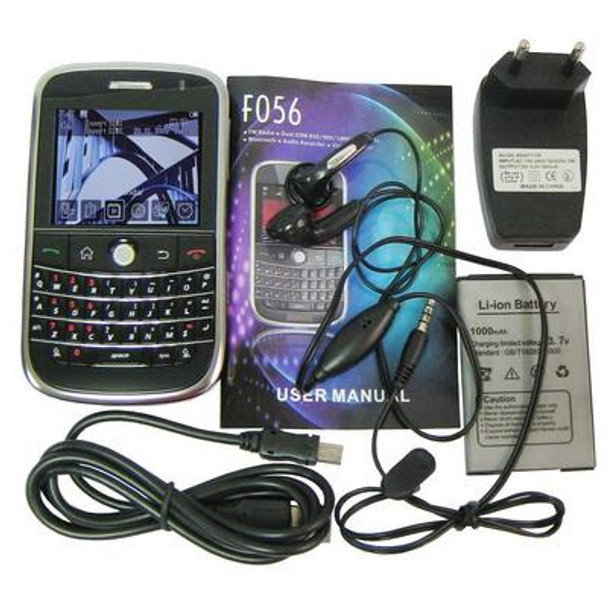 F056 Mobile Phone, Network: 2G, Bluetooth FM JAVA, Dual SIM, Quad Band(Black)