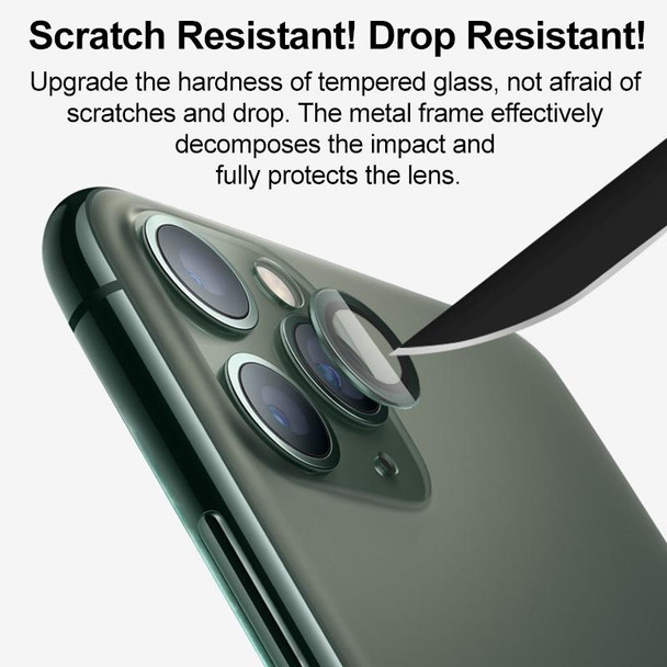 CD Texture Metal Lens Tempered Film - iPhone 12 Pro / 12 Pro Max(Black)