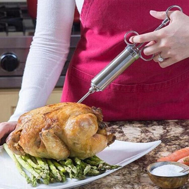 10 in 1 Stainless Steel Seasoning Turkey Syringe Kitchen Seasoning Syringe