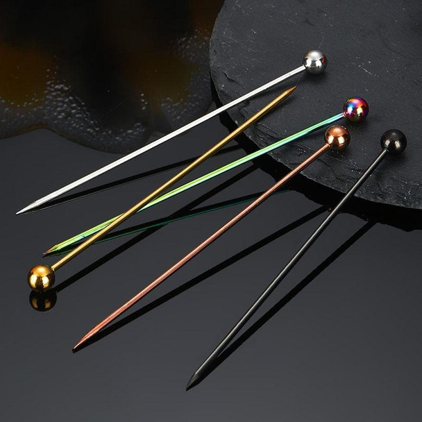 304 Stainless Steel Fruit Needle Dim Sum Decorative Small Sticks, Color: Colorful