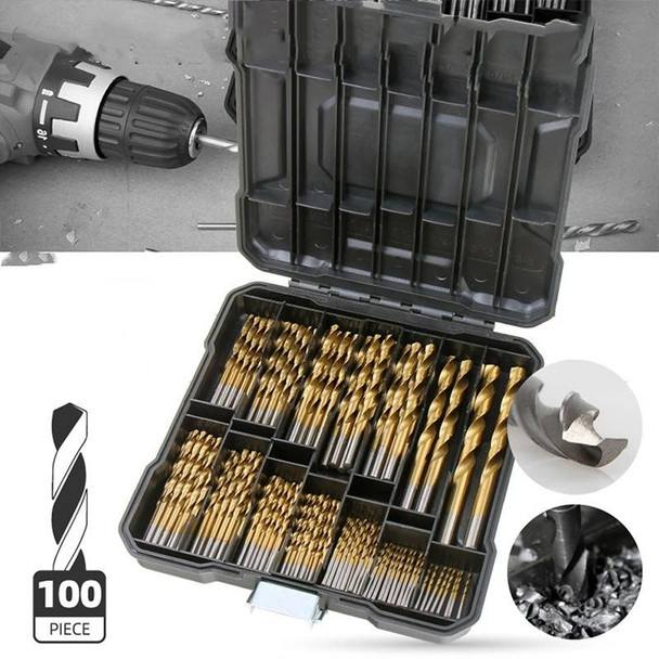 99-in-1  Titanium Drill Bit Set High-Speed Steel Drill Bits