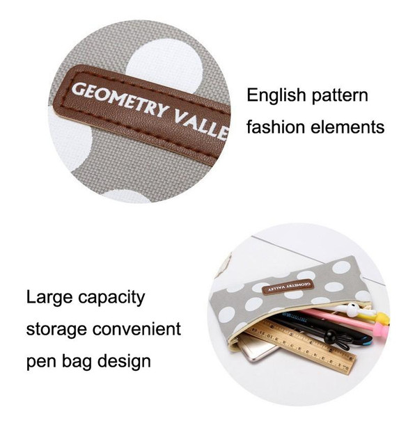 10pcs Simple Pencil Bag Canvas Student Stationery Bag Large Capacity Pencil Bag(Gray Grid)