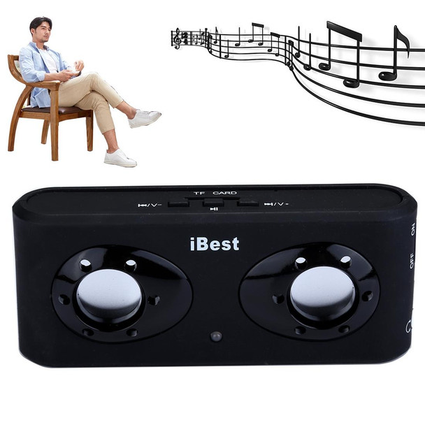 iBest Portable Stereo Rechargeable Speaker(Black)