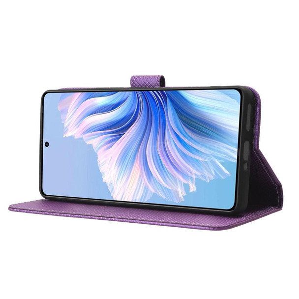 For Tecno Camon 20 Premier 5G Diamond Texture Leatherette Phone Case(Purple)