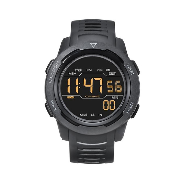 SPOVAN P100 LED Luminous Pedometer Multifunctional Sports Electronic Watch(Black)