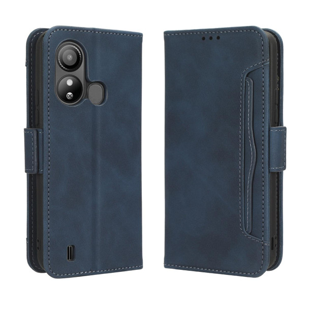 For ZTE Blade L220 Skin Feel Calf Texture Card Slots Leather Phone Case(Blue)