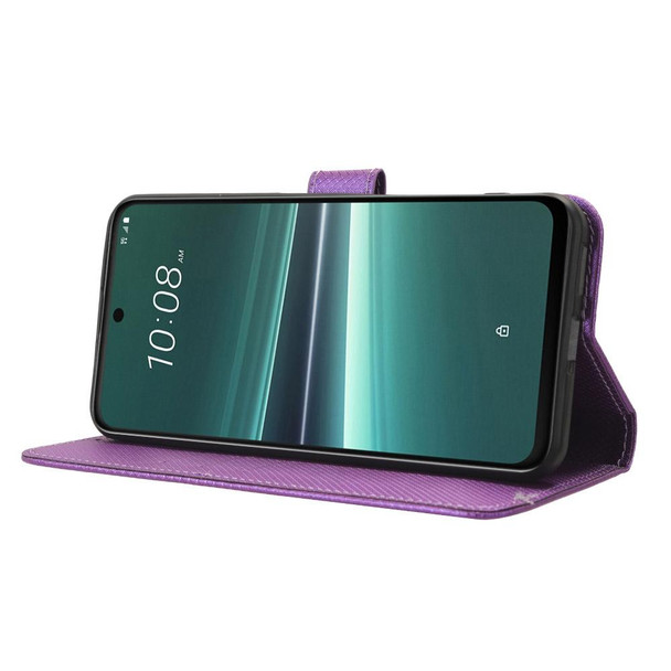 For HTC U23 / U23 Pro Diamond Texture Leatherette Phone Case(Purple)