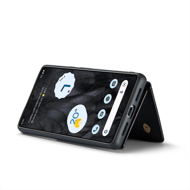 For Google Pixel 8 Pro DG.MING M3 Series Glitter Powder Card Bag Leatherette Case(Black)