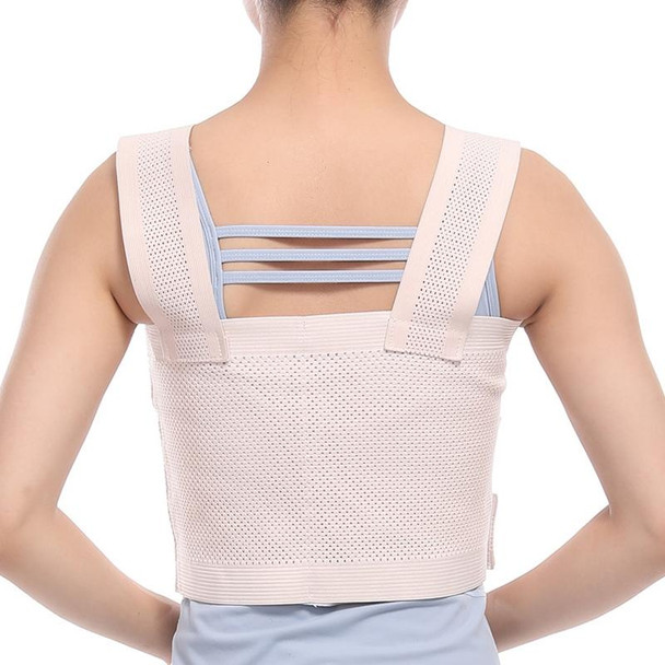 Right L Chest Compression Fixation Strap Breast Surgery Chest Strap(Beige)