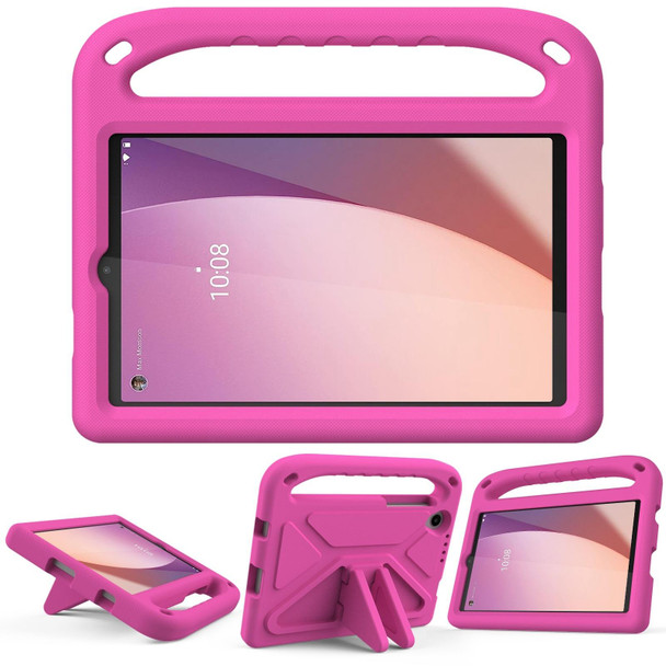 For Lenovo Tab M8 4th Gen Handle Portable EVA Shockproof Tablet Case(Rose Red)