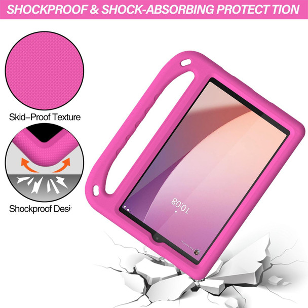 For Lenovo Tab M8 4th Gen Handle Portable EVA Shockproof Tablet Case(Rose Red)