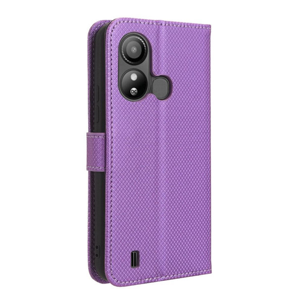 For ZTE Blade L220 Diamond Texture Leather Phone Case(Purple)