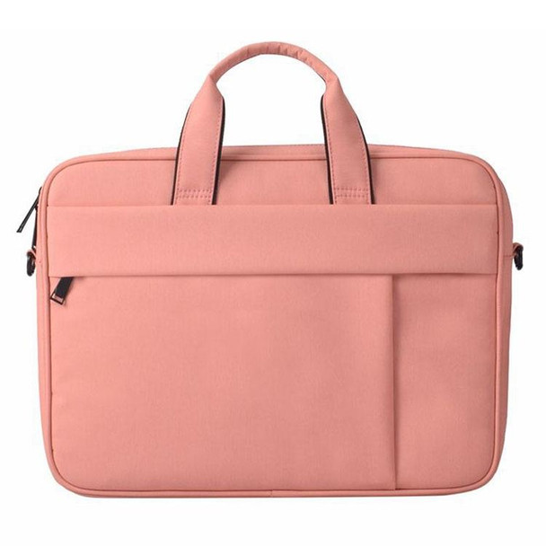 DJ03 Waterproof Anti-scratch Anti-theft One-shoulder Handbag for 15.6 inch Laptops, with Suitcase Belt(Pink)