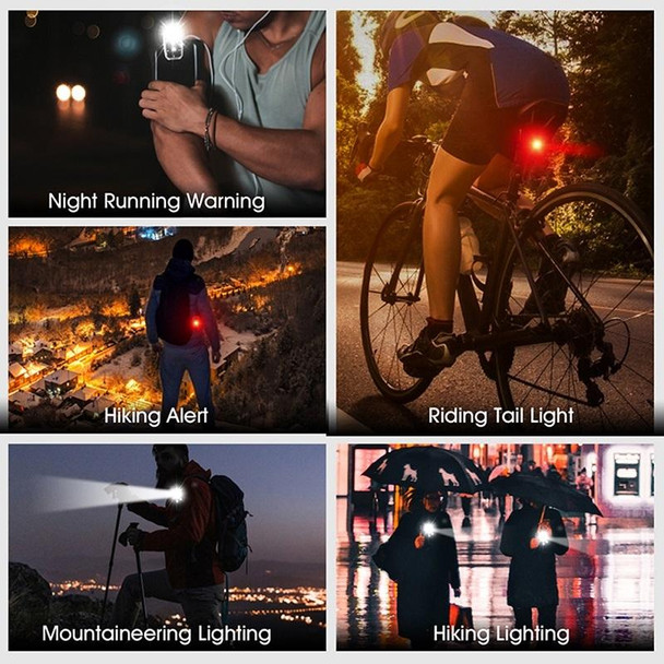 WEST BIKING Mini Bicycle Two-color Tail Light Riding Night Warning Light(Black)