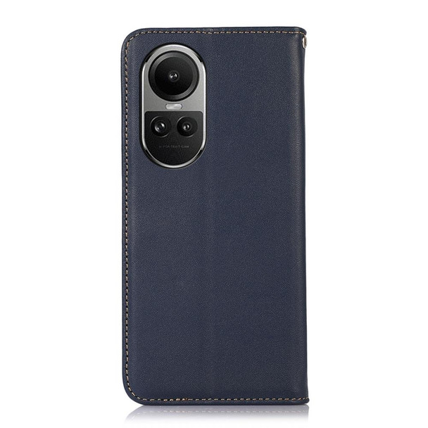 OPPO Reno10 5G / 10 Pro 5G Global KHAZNEH Nappa Top Layer Cowhide Leather Phone Case(Blue)