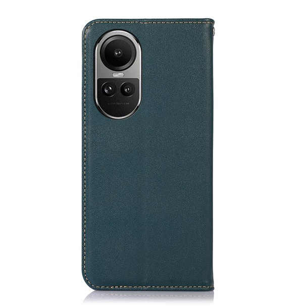 OPPO Reno10 5G / 10 Pro 5G Global KHAZNEH Nappa Top Layer Cowhide Leather Phone Case(Green)