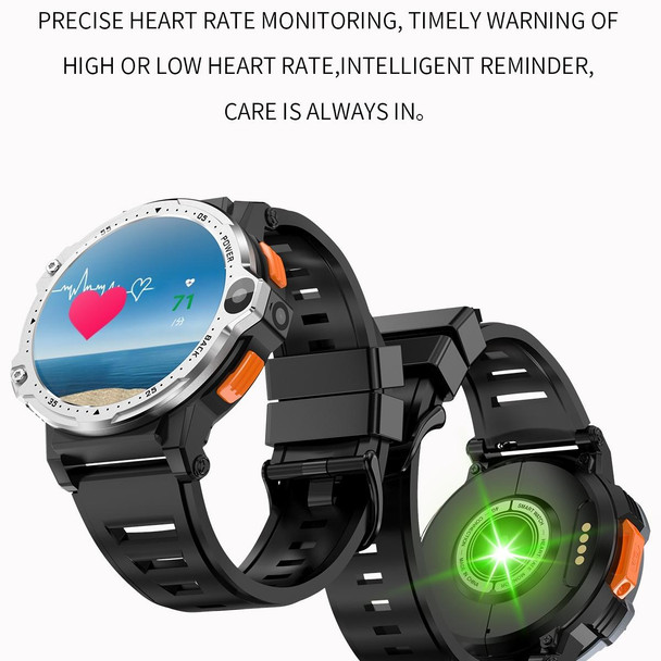 ZGP PG999 1.54 inch HD Round Screen 4G Smart Watch Android 8.1, Specification:4GB+64GB(Black)