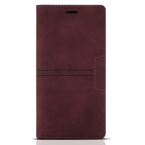 Dream Magnetic Suction Business Horizontal Flip PU Leatherette Case with Holder & Card Slot & Wallet - iPhone XR(Wine Red)