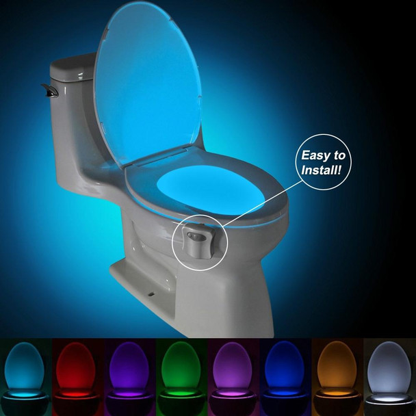 Motion Activated Toilet Nightlight, LED Toilet Light Bathroom Washroom