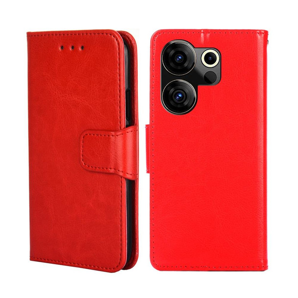 For Tecno Camon 20 Premier 5G Crystal Texture Leatherette Phone Case(Red)