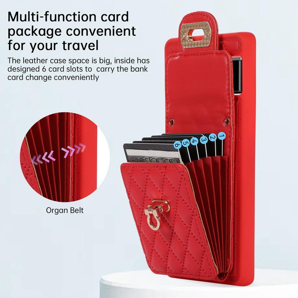 For Google Pixel 6a Card Slot Leatherette Phone Case(Red)