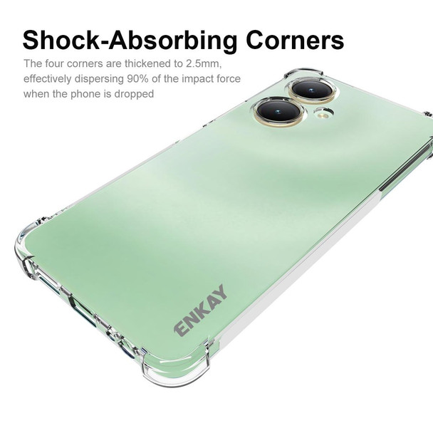 For vivo Y35+ ENKAY Hat-Prince Transparent TPU Shockproof Phone Case